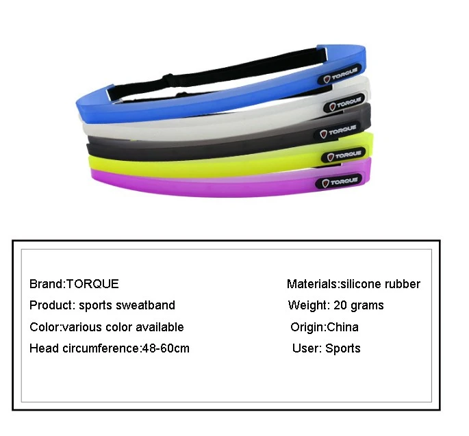 Silicone Sweatband For Fitness Or Sports